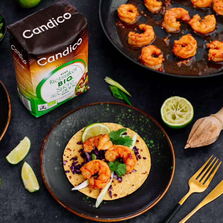 Limoen scampi taco’s